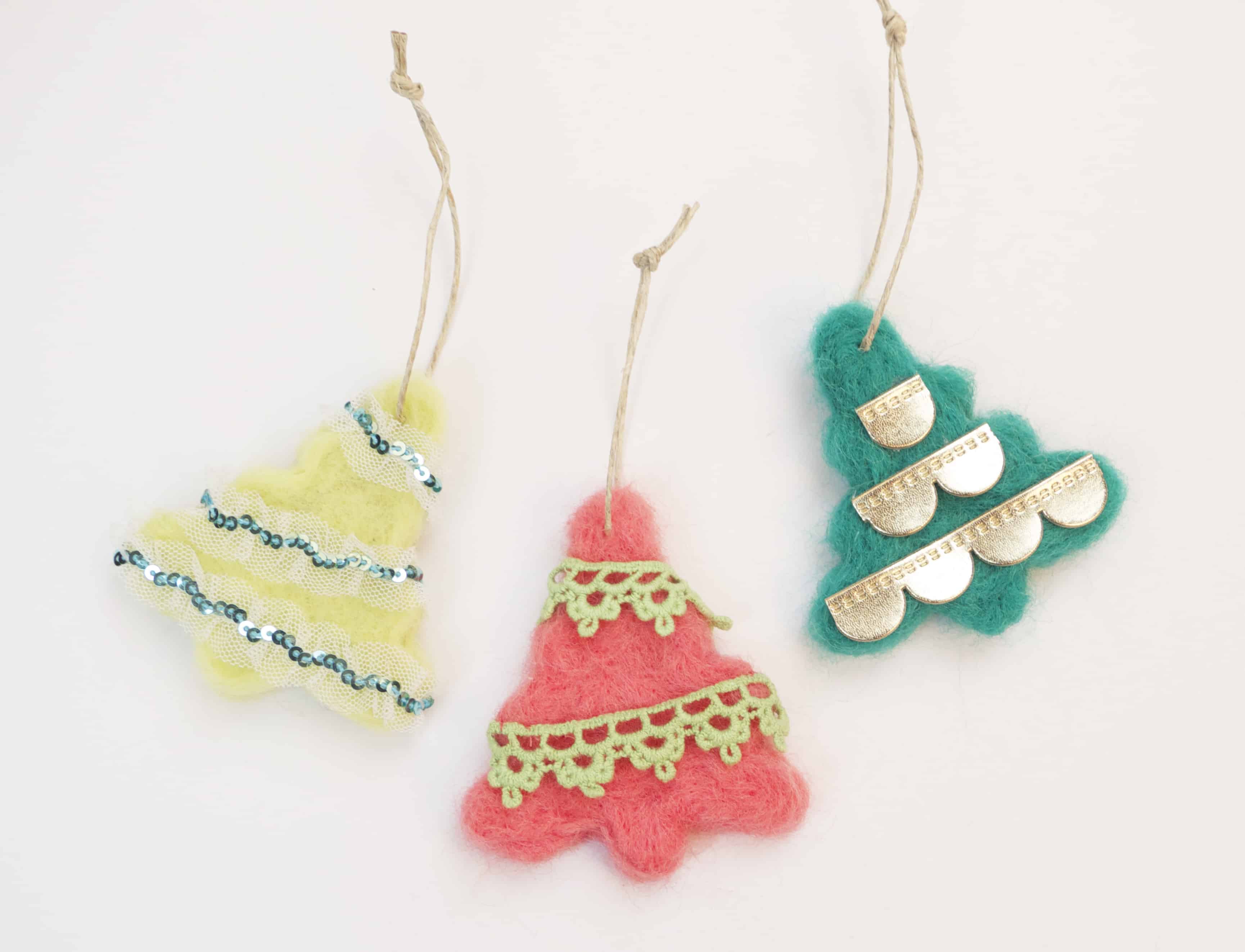 Needle Felted Tree Ornaments – Clover Needlecraft