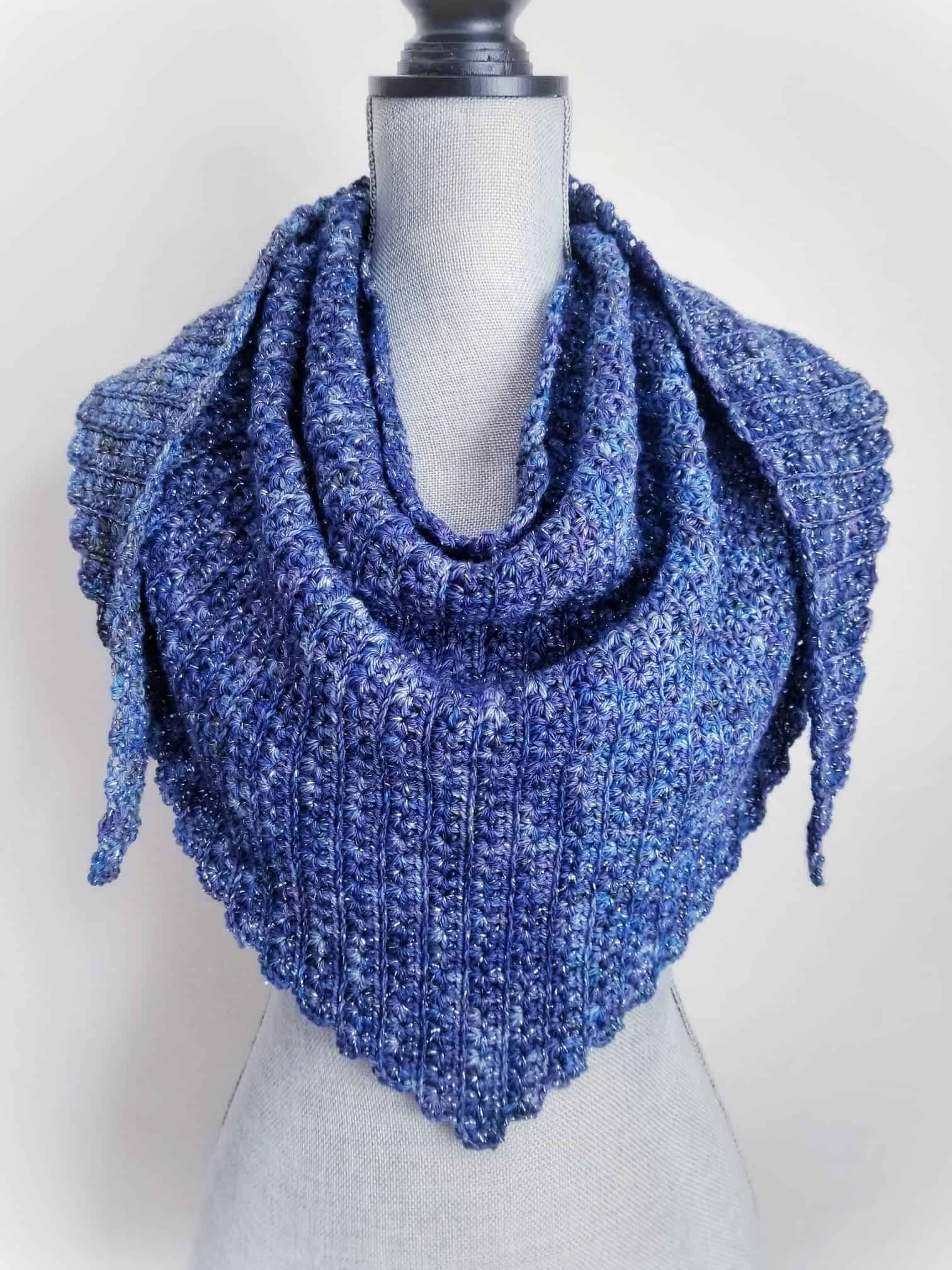 Starry Midnight Sky Shawl – Crochet Pattern – Clover Needlecraft
