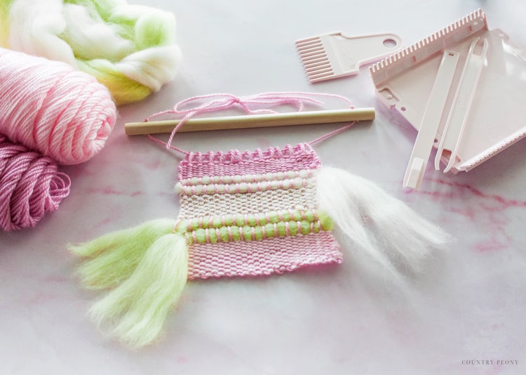 Mini Loom Weaving Tutorial With Ribbon 