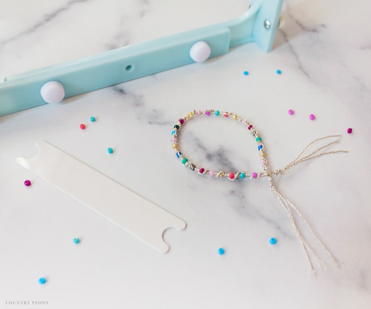 DIY Rainbow Bead Bracelet with Clover's Bracelet Maker - Country Peony Blog