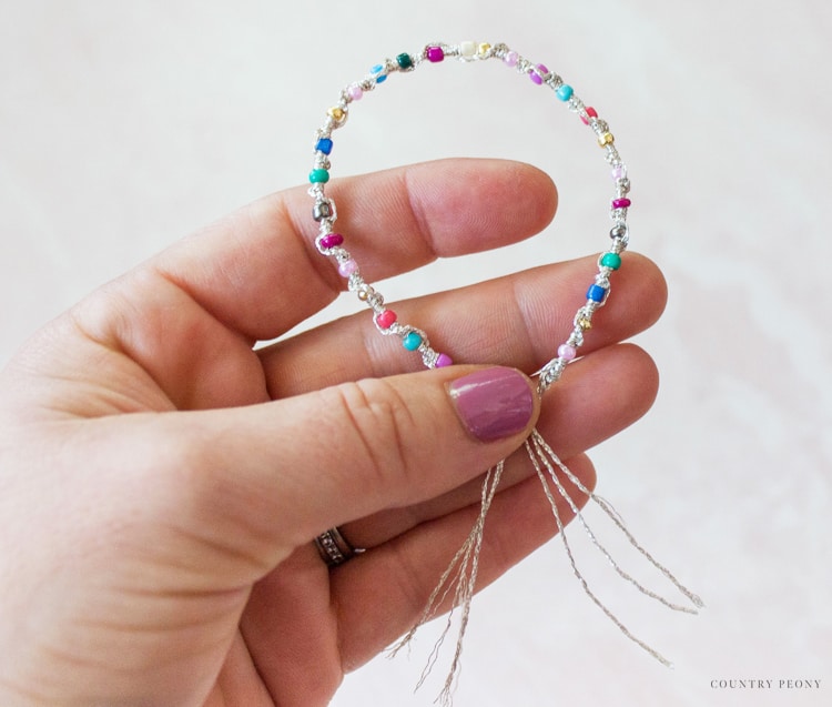 DIY Rainbow Bead Bracelet with Clover's Bracelet Maker - Country Peony Blog