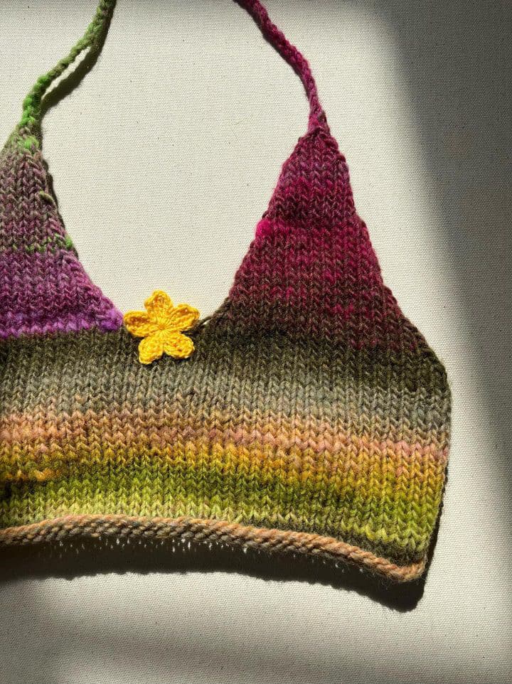 Spring Flower Bralette- Knitting Pattern – Clover Needlecraft